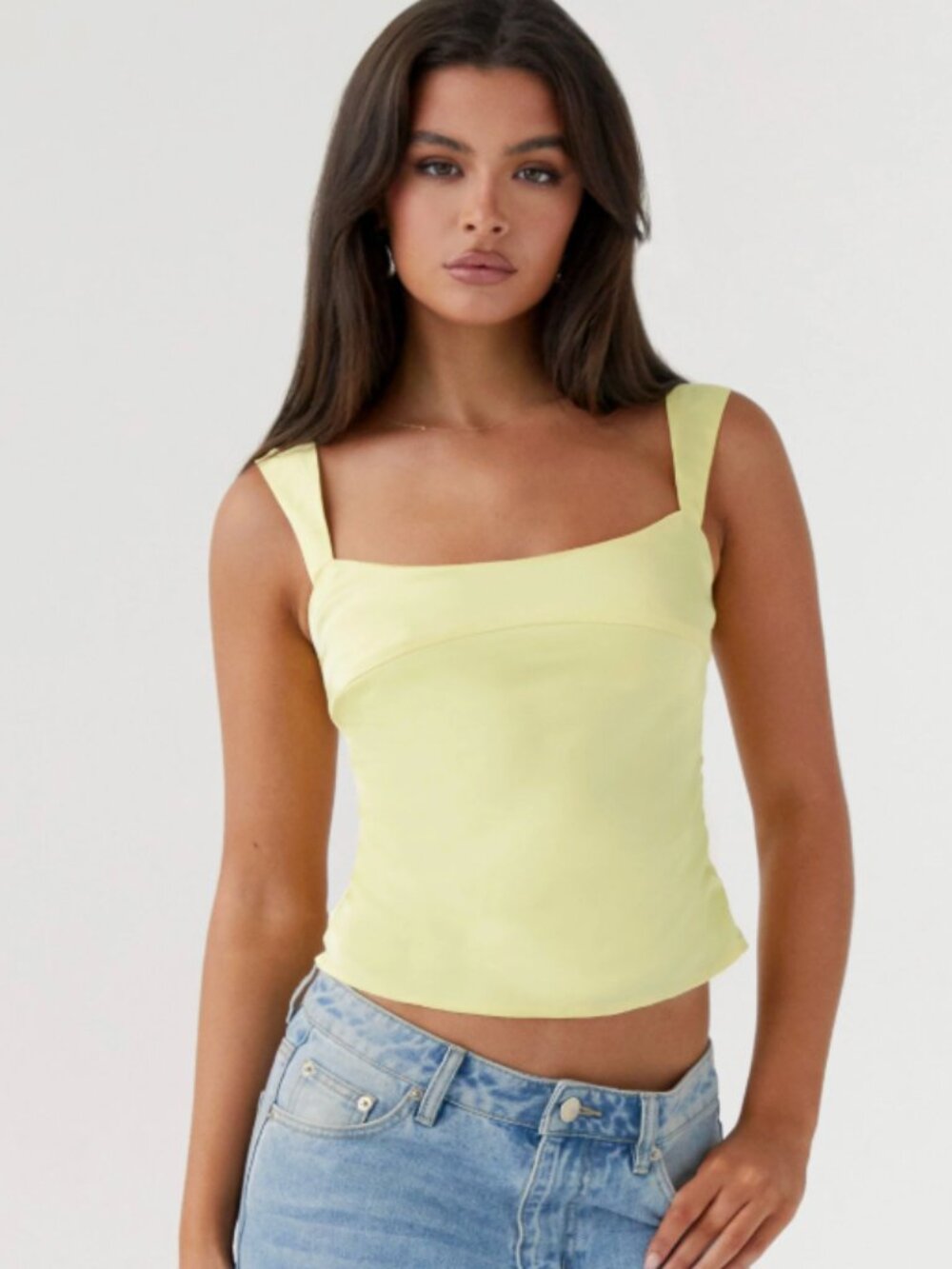 Peppermayo Lylah Satin Top (Yellow)